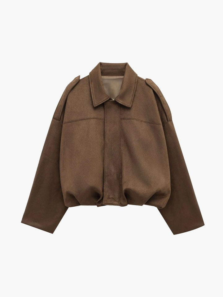 Cassandra Suede Bomber Jacket