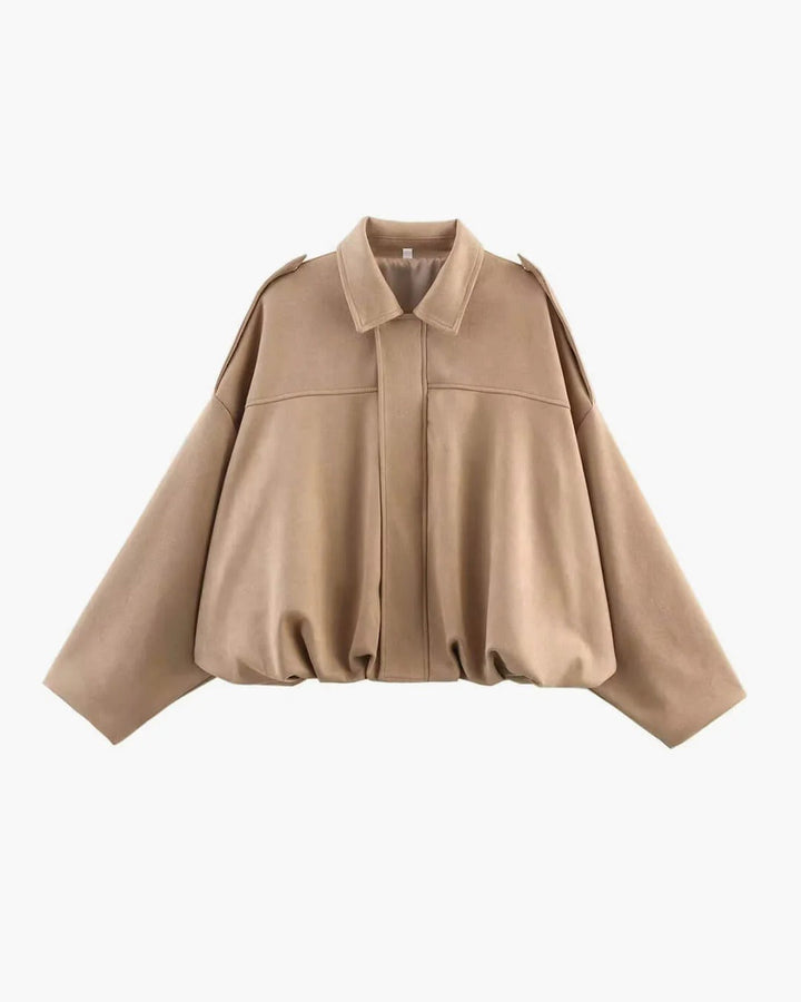 Cassandra Suede Bomber Jacket