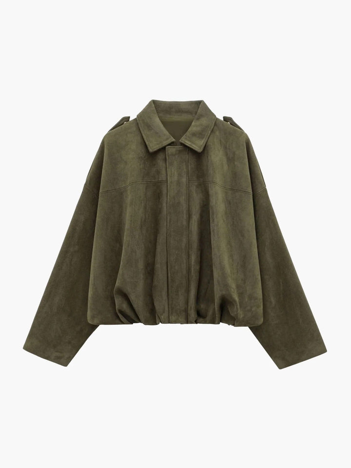Cassandra Suede Bomber Jacket