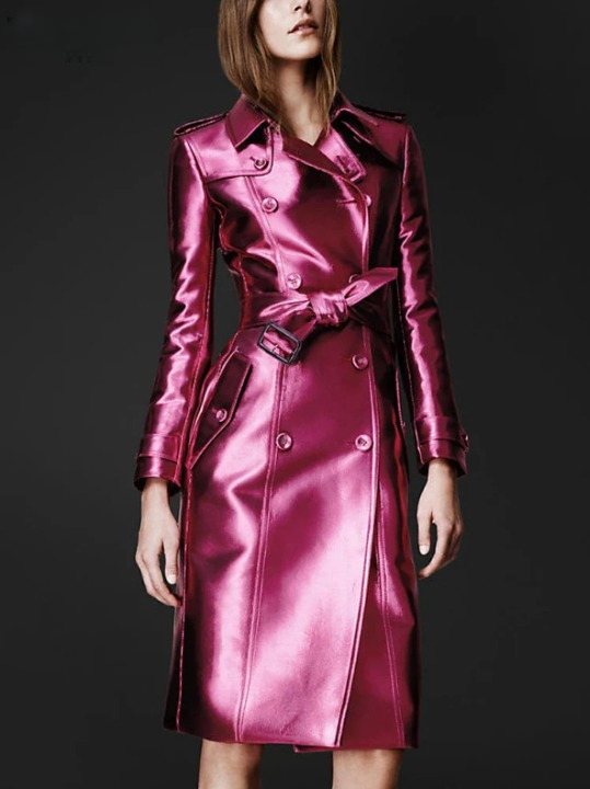 Josefine Leather Trench Coat