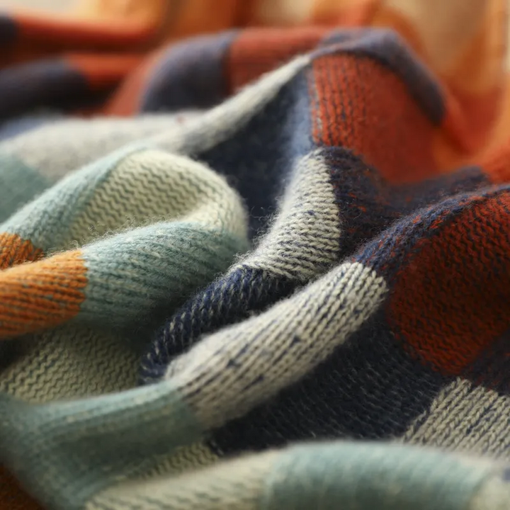 Genevieve Patchwork Turtleneck Sweater