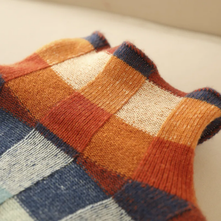 Genevieve Patchwork Turtleneck Sweater