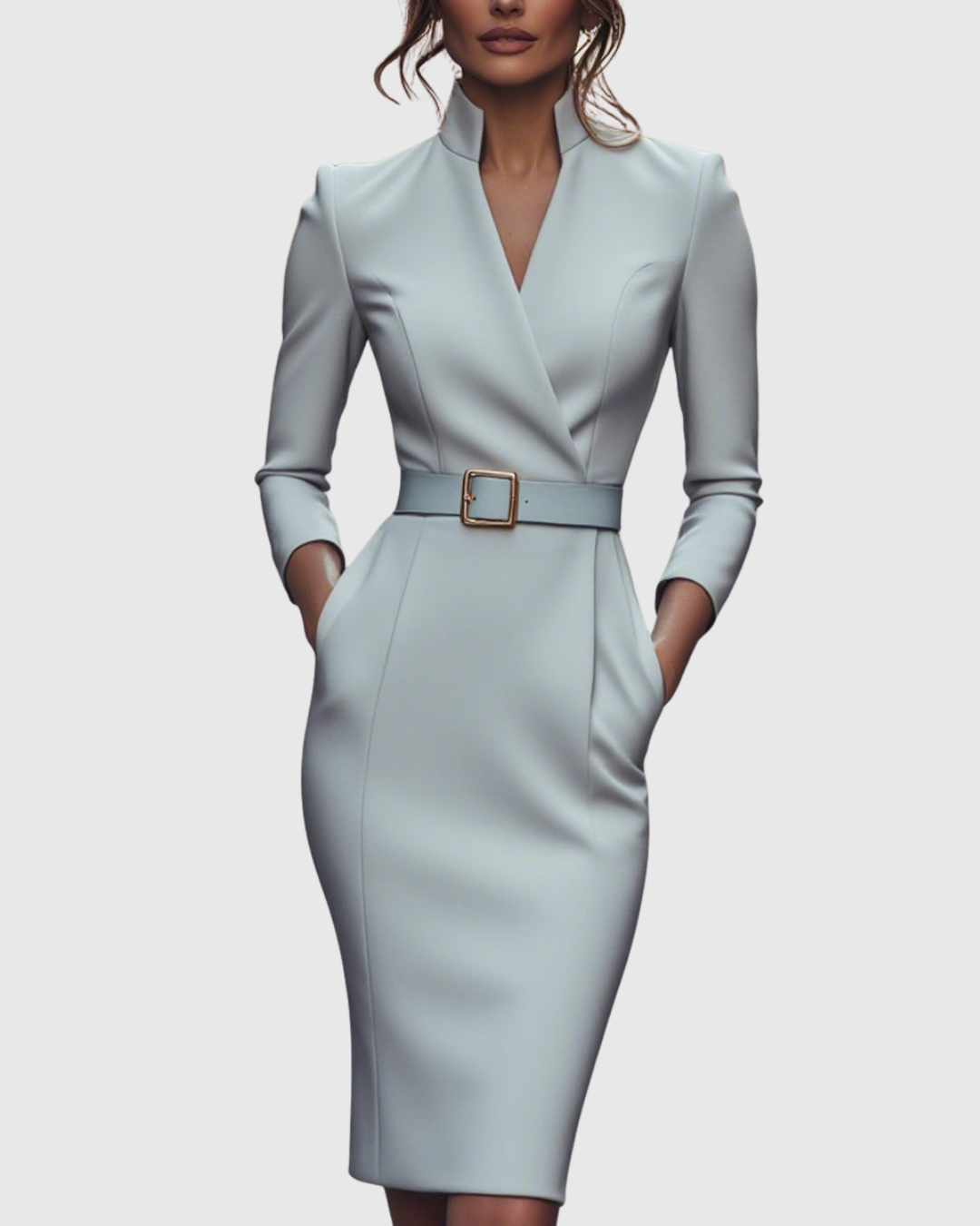 Azure Semi Formal Midi Dress