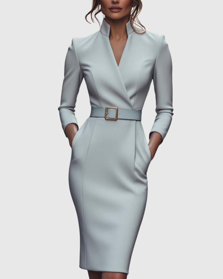 Azure Semi Formal Midi Dress