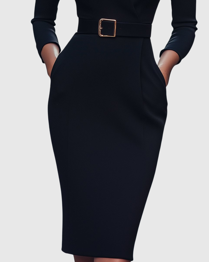 Azure Semi Formal Midi Dress