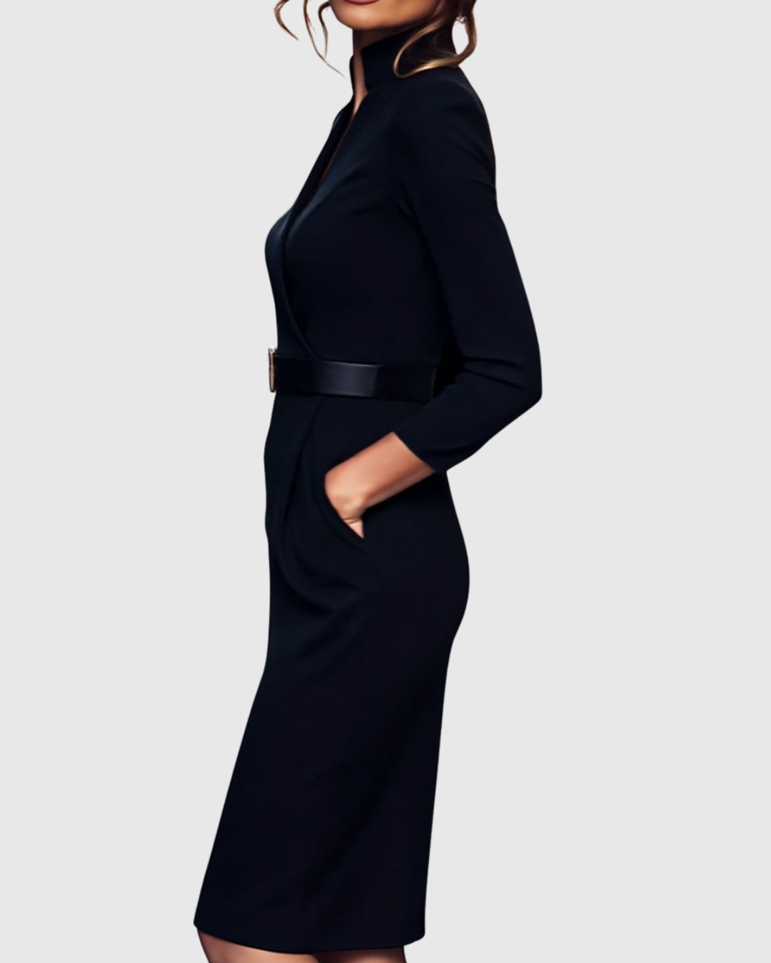 Azure Semi Formal Midi Dress