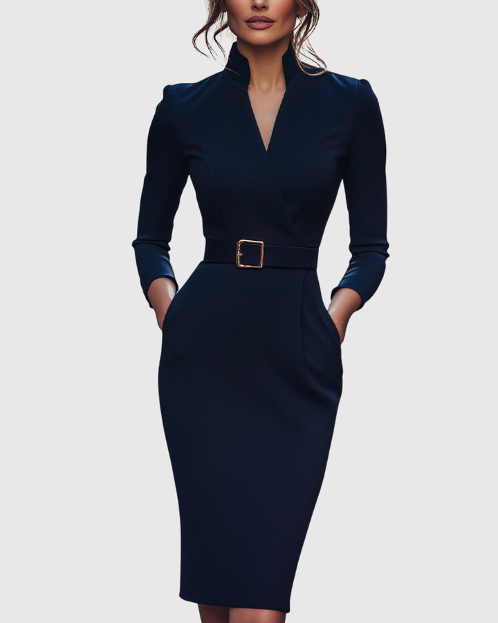 Azure Semi Formal Midi Dress
