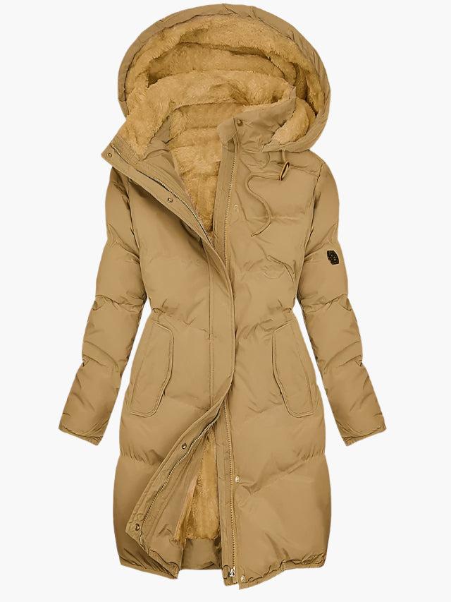 Patricia Long Quilted Hooded Coat