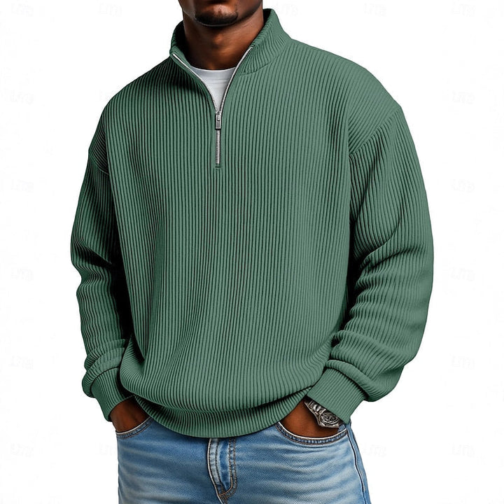 Rowland Ribbed Quarter-Zip Pullover