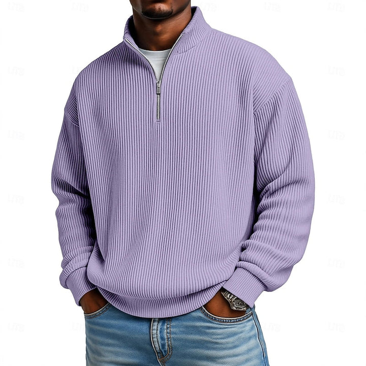 Rowland Ribbed Quarter-Zip Pullover