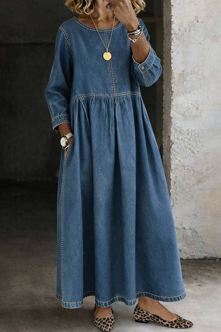 Vivienne Gathered Waist Maxi Dress