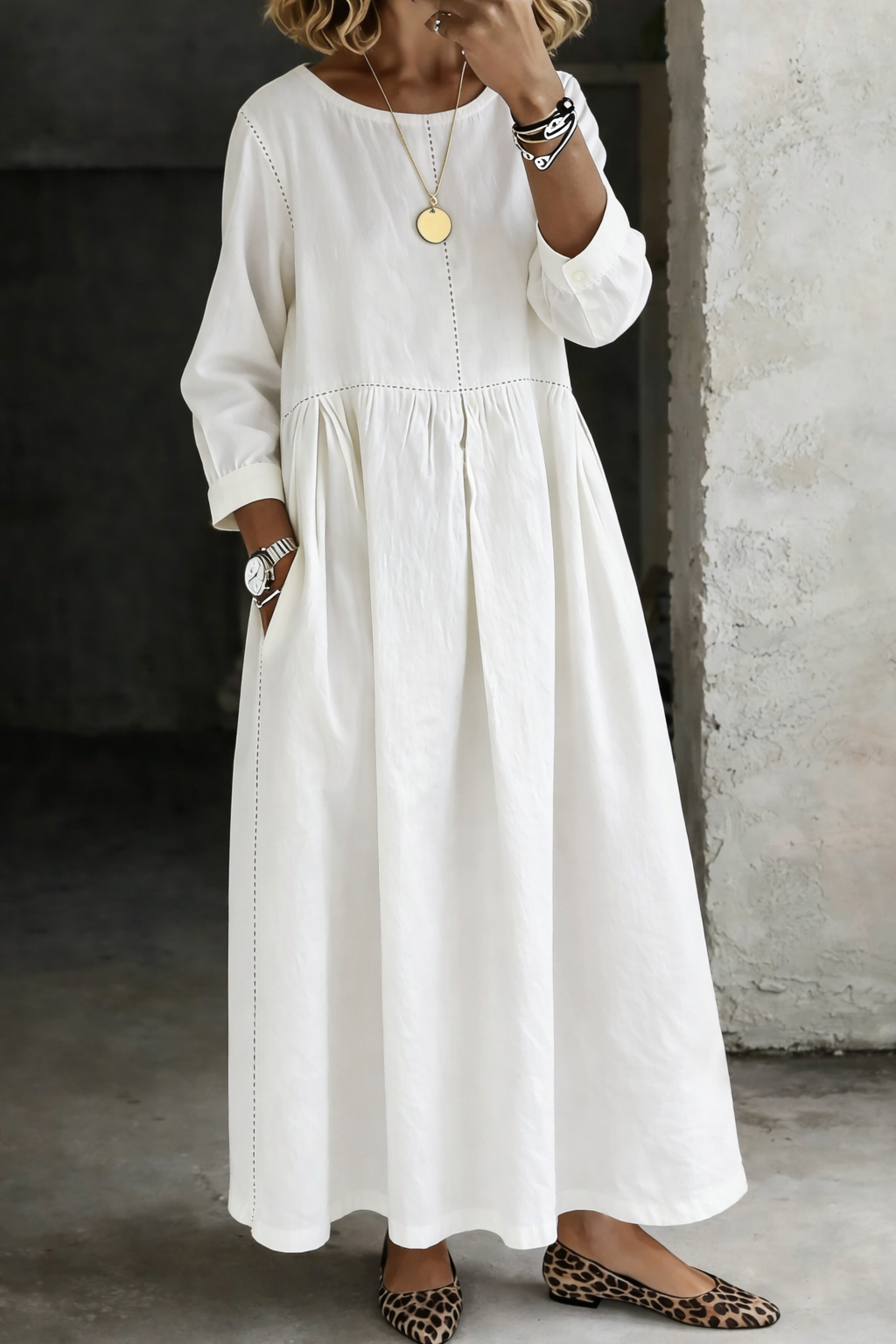 Vivienne Gathered Waist Maxi Dress