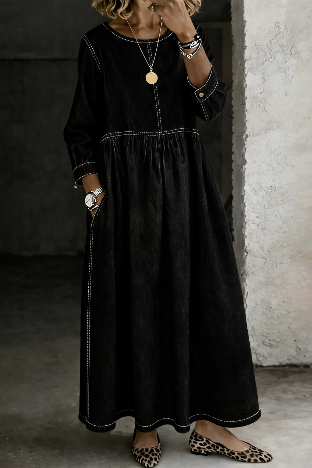 Vivienne Gathered Waist Maxi Dress