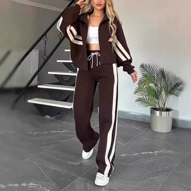 Avery Striped Tracksuit Set