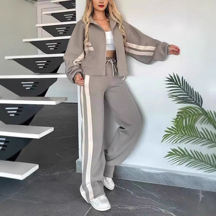 Avery Striped Tracksuit Set