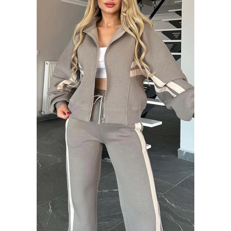 Avery Striped Tracksuit Set