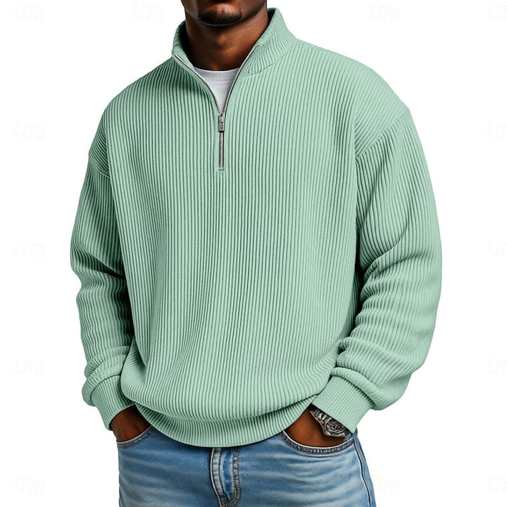 Rowland Ribbed Quarter-Zip Pullover