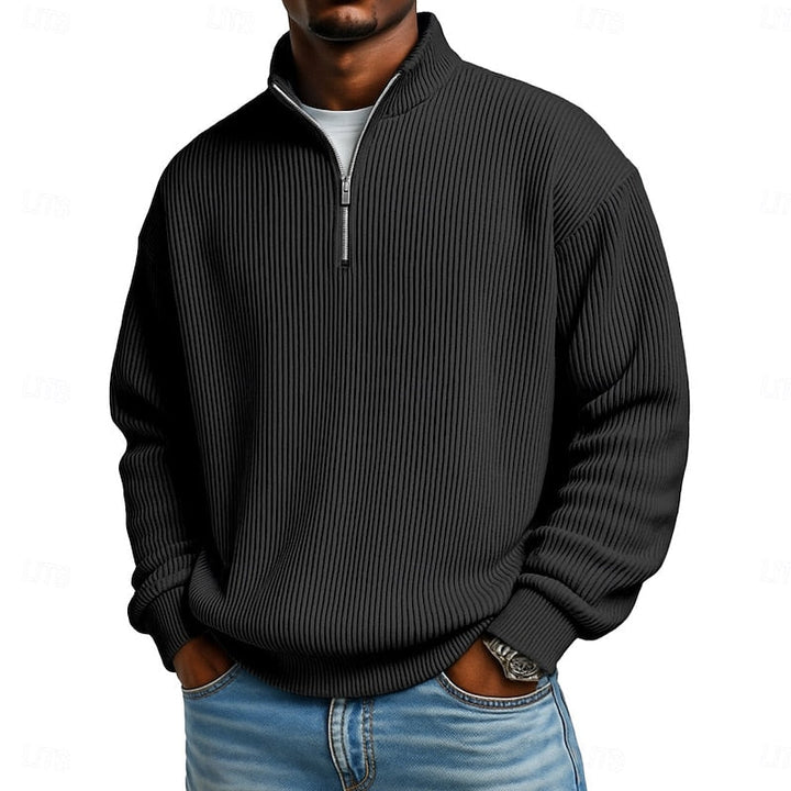 Rowland Ribbed Quarter-Zip Pullover